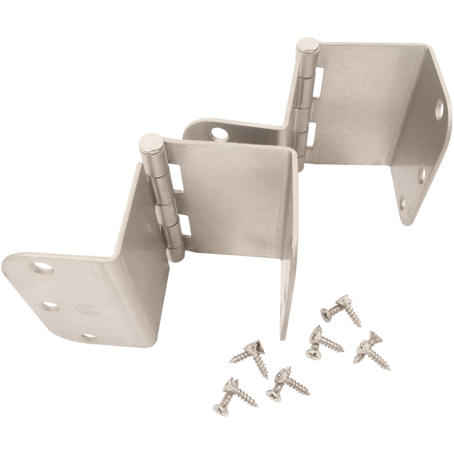 Stone Harbor Hardware Swing Clear Offset Hinge, 3-1/2 Inches, 5/8" Radius Corner, Fits Doors 1-3/8" to 1-3/4" Thick, 2-Pack, Satin Nickel