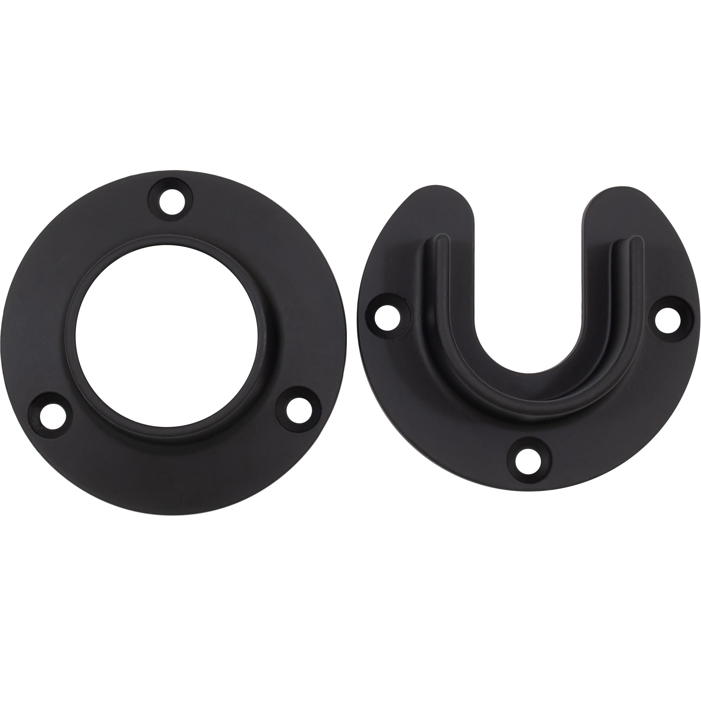 Stone Harbor Hardware Heavy-Duty Pole Sockets, Fits Poles up to 1 5/16" Diameter, Matte Black