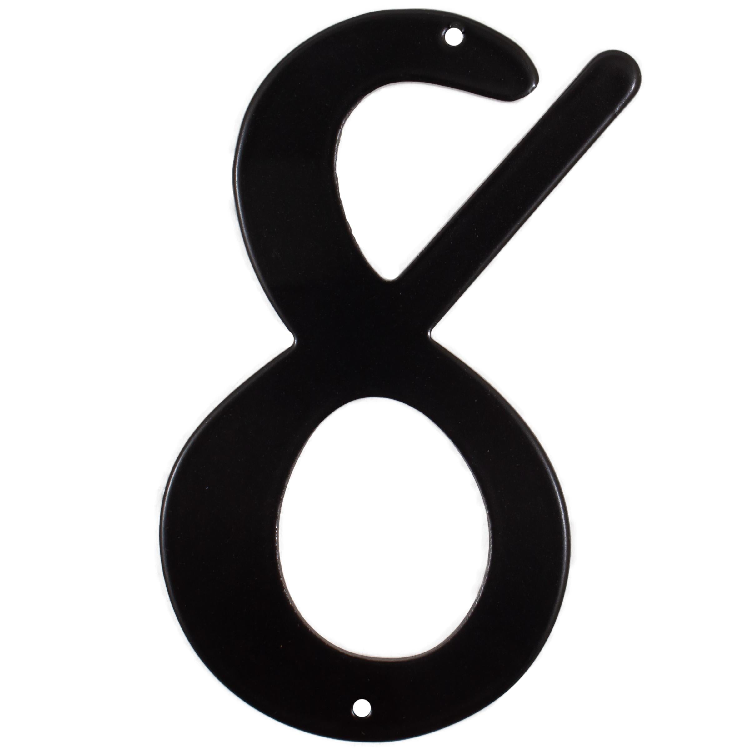 Stone Harbor Hardware Smooth House Number, #8, 4 Inches, Matte Black