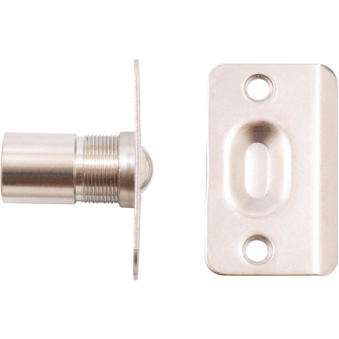 Stone Harbor Hardware Round Corner Dual Adjust Ball Catch, Satin Nickel