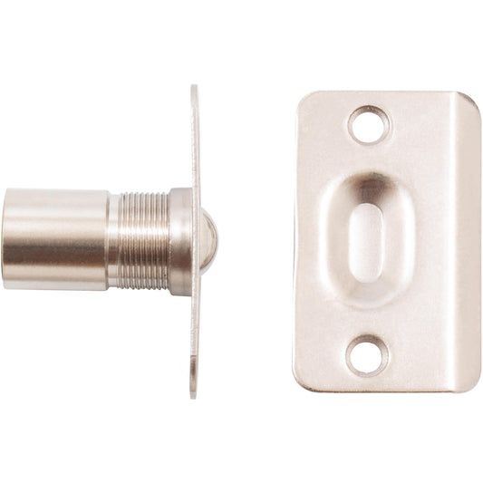 Stone Harbor Hardware Round Corner Dual Adjust Ball Catch, Satin Nickel