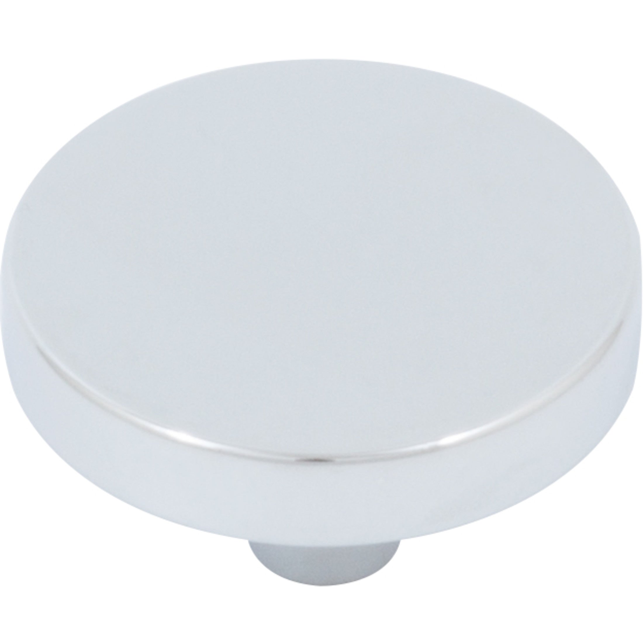 Contemporary Round Cabinet Knob, 1-1/2 Inches, Zinc Base Material