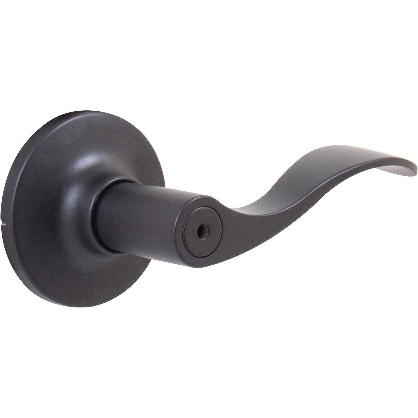 Stone Harbor Hardware Beaverton Door Lever, Privacy (Hall/Closet) Latch, Matte Black