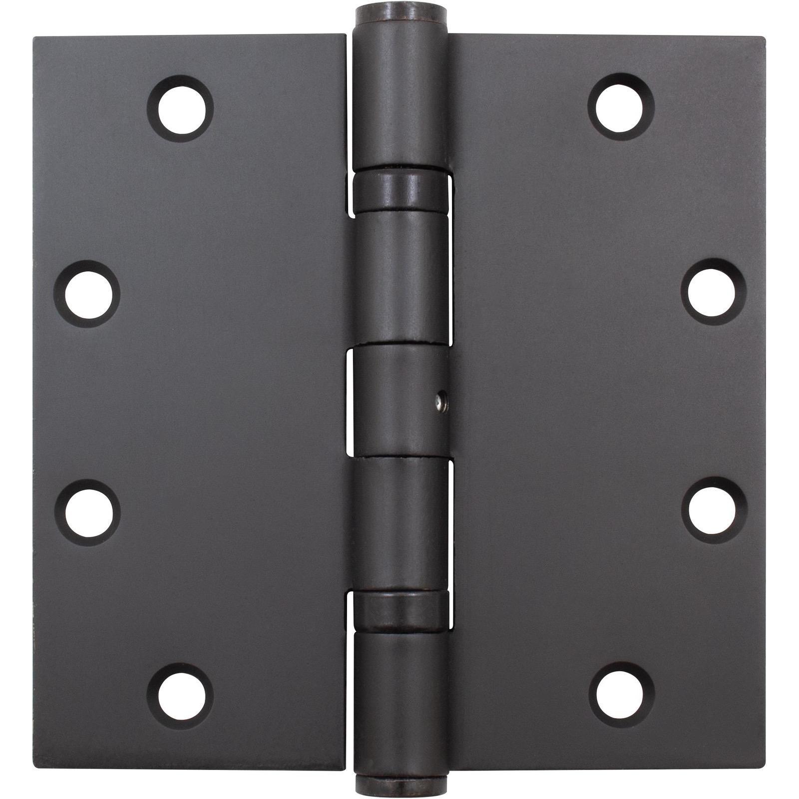 Stone Harbor Hardware Heavy-Duty Commercial Grade Ball Bearing Hinge, Non-Removable Hinge, 5 Inches, Square Corner, .145 Gauge, Oil-Rubbed Bronze