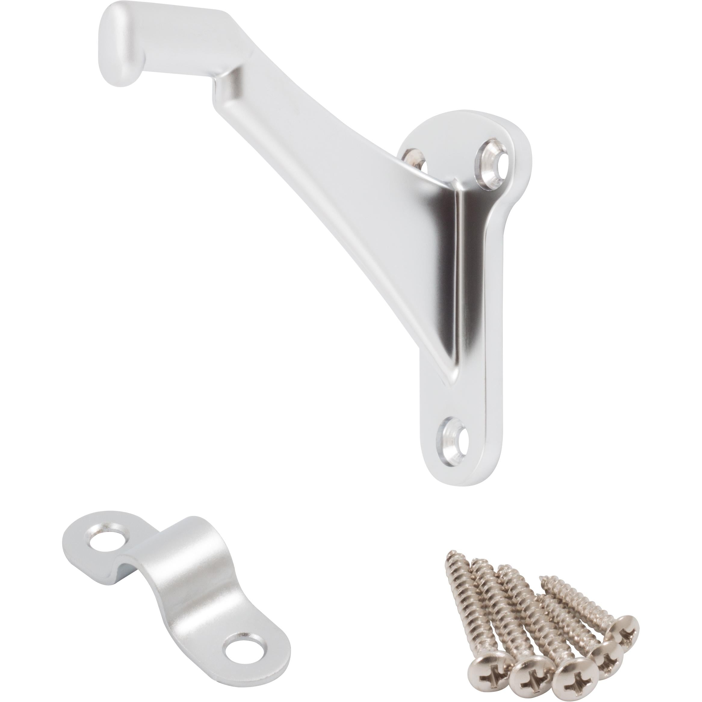 Stone Harbor Hardware Heavy-Duty Handrail Bracket, Satin Chrome