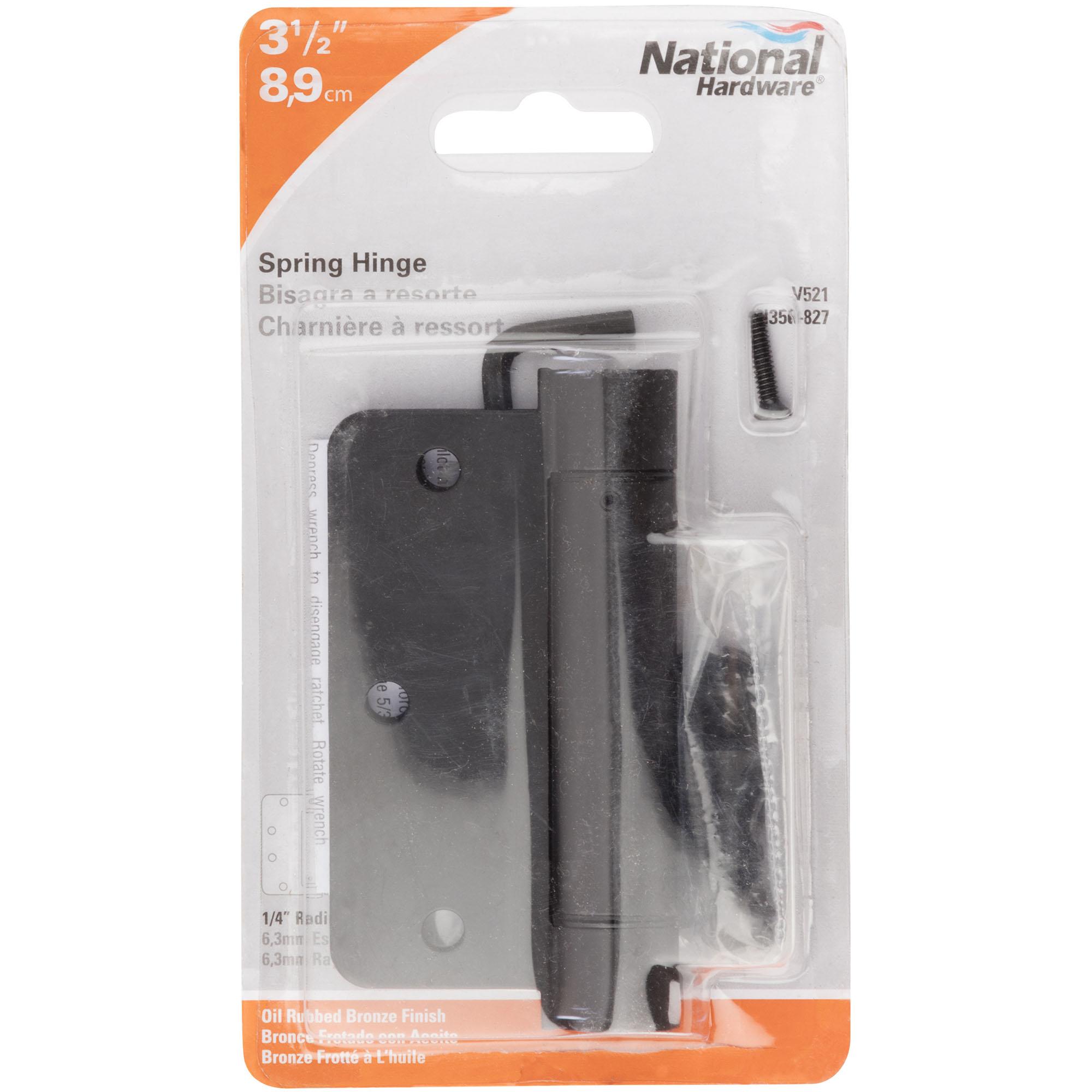 National Hardware - N350-827 V521, 3-1/2" Spring Hinge in Oil Rubbed Bronze