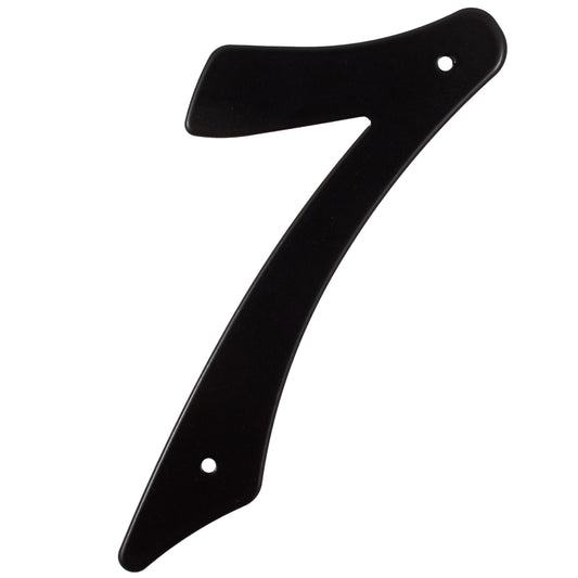 Stone Harbor Hardware Smooth House Number, #7, 4 Inches, Matte Black