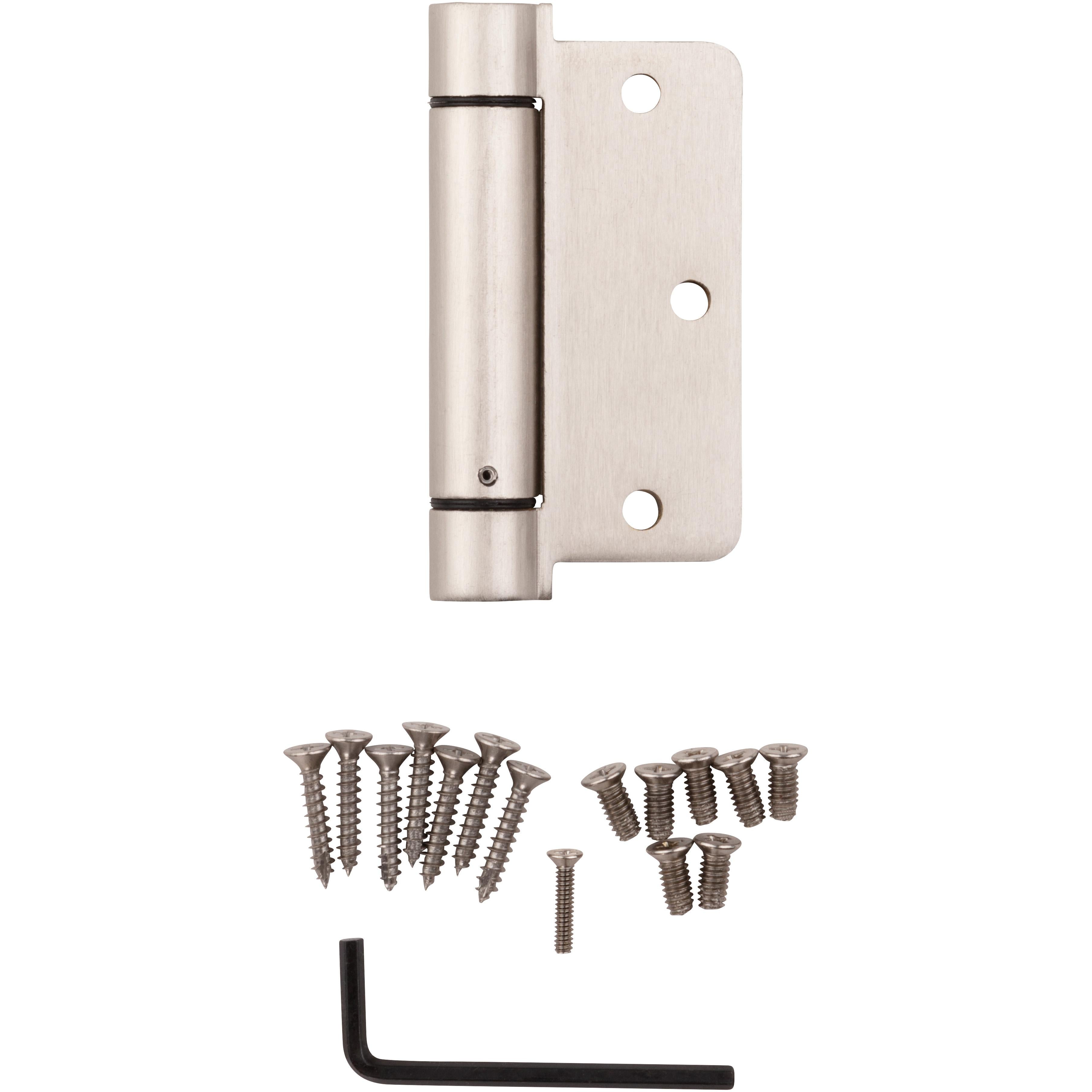 V521 3-1/2" 1/4R Spring Hinge 1/pk - Satin Nickel