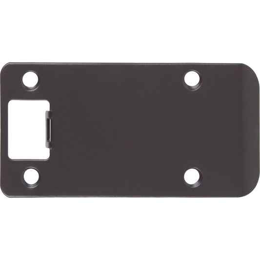 Stone Harbor Hardware Round Corner Extended Lip Strike Plate, 2-1/4" x 4", (4-1/2" Overall Length), Oil-Rubbed Bronze