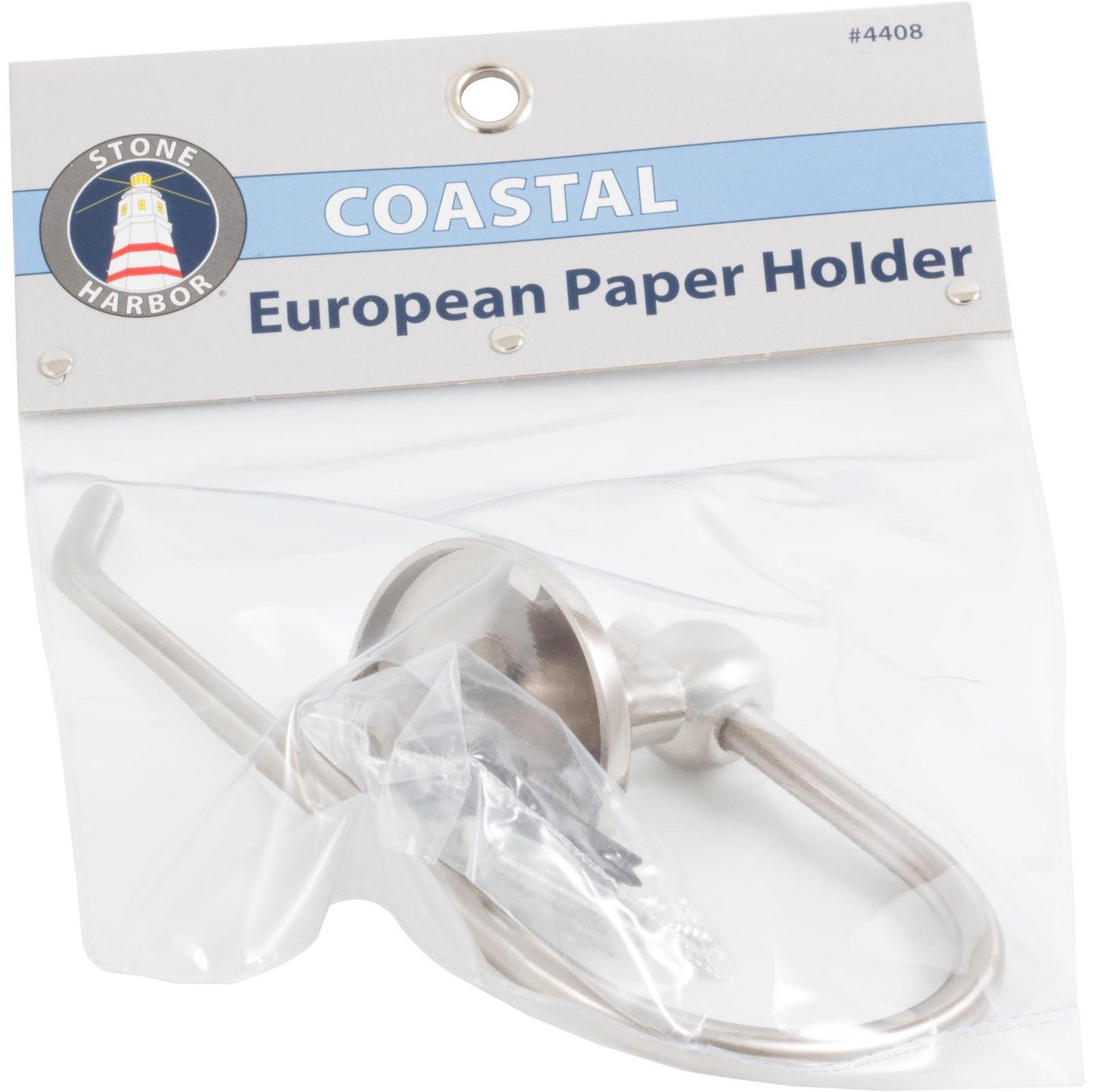 Stone Harbor Hardware Coastal European Paper Holder, Satin Nickel