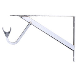 RP-0495-CH Heavy-Duty Shelf and Rod Bracket - Polished Chrome
