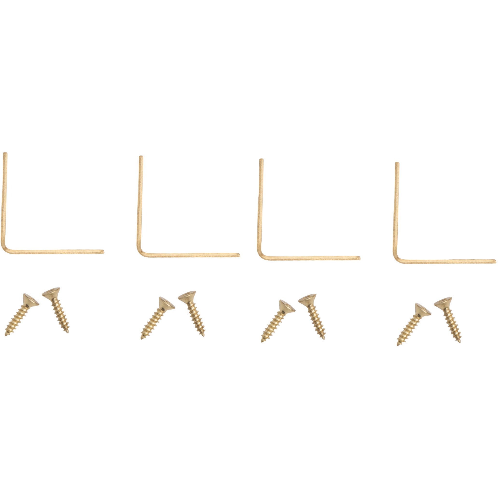 V1875 1" x 1/2" Corner Brace 4/pk - Polished Brass