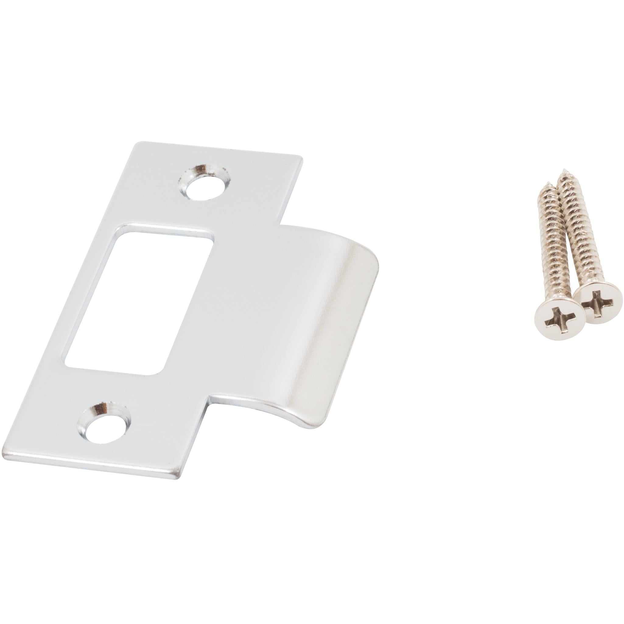 Square Corner T-Strike Plate, 2-3/4 Inches, 2-1/8" Center-to-Center
