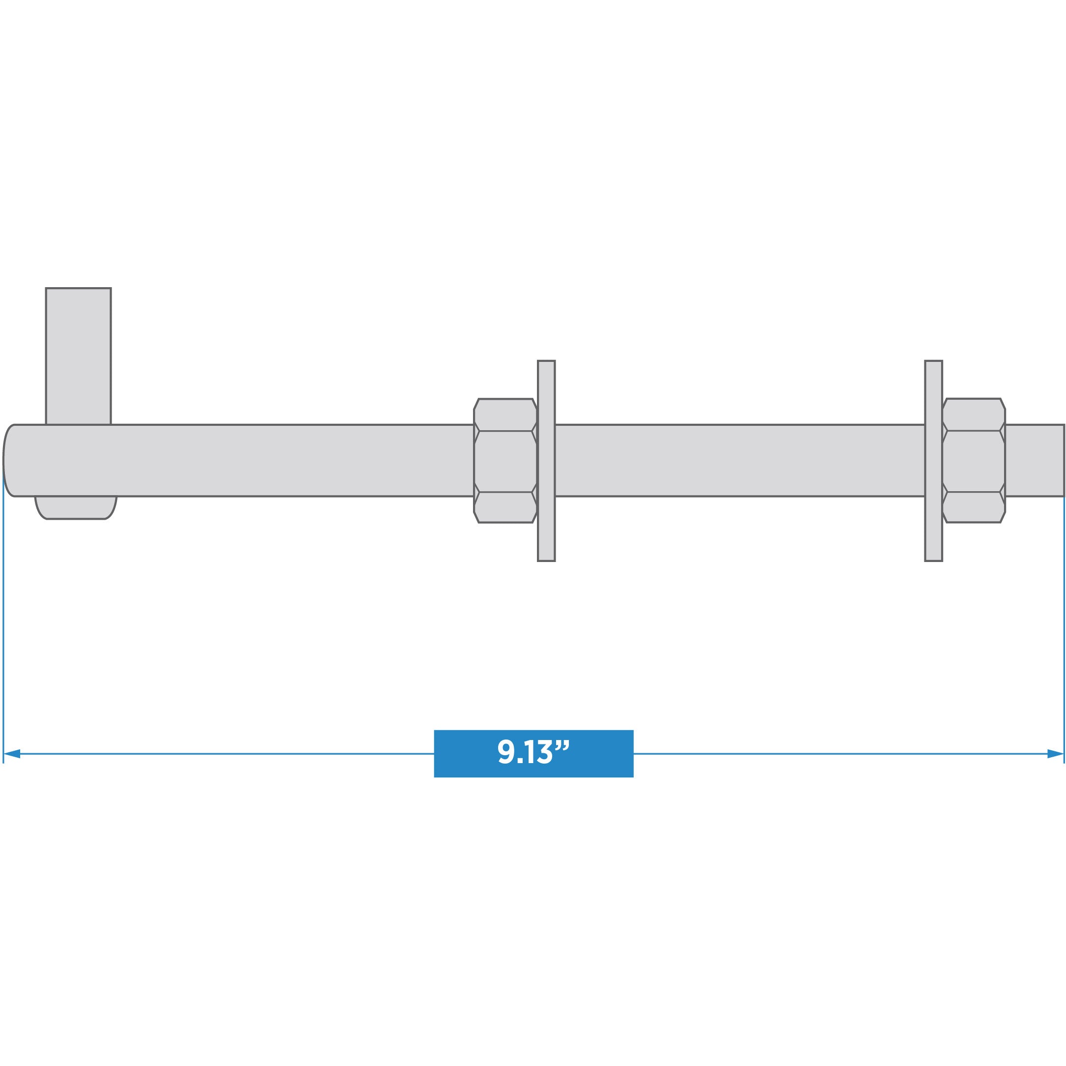 National Hardware N122-242 V2102 Gate Hook Zinc plated, 6"