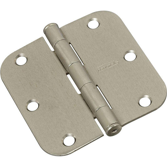 National Hardware - SPB512R5/8 3-1/2" 5/8R Hinge 1/pk - Satin Nickel