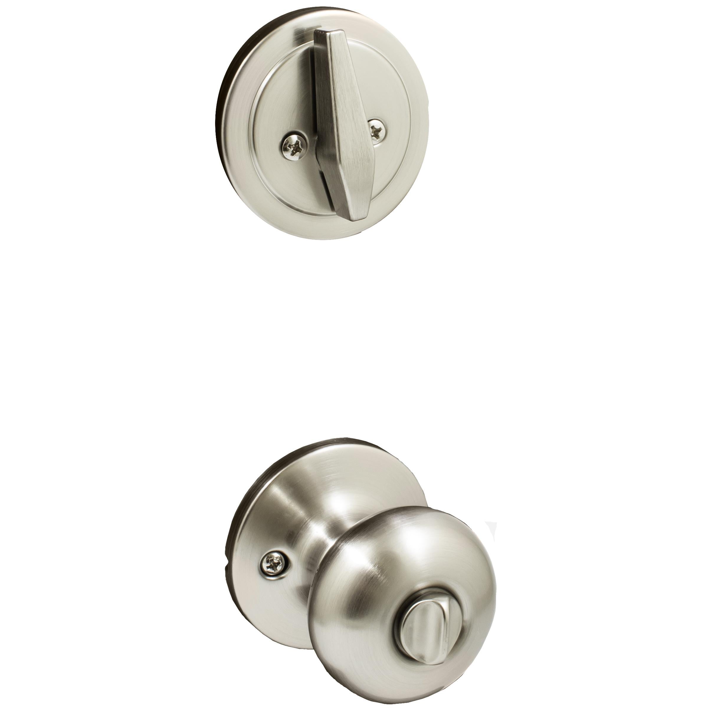 Stone Harbor Hardware Highland Door Knob Combo (With Deadbolt), SC Keyway, Satin Nickel