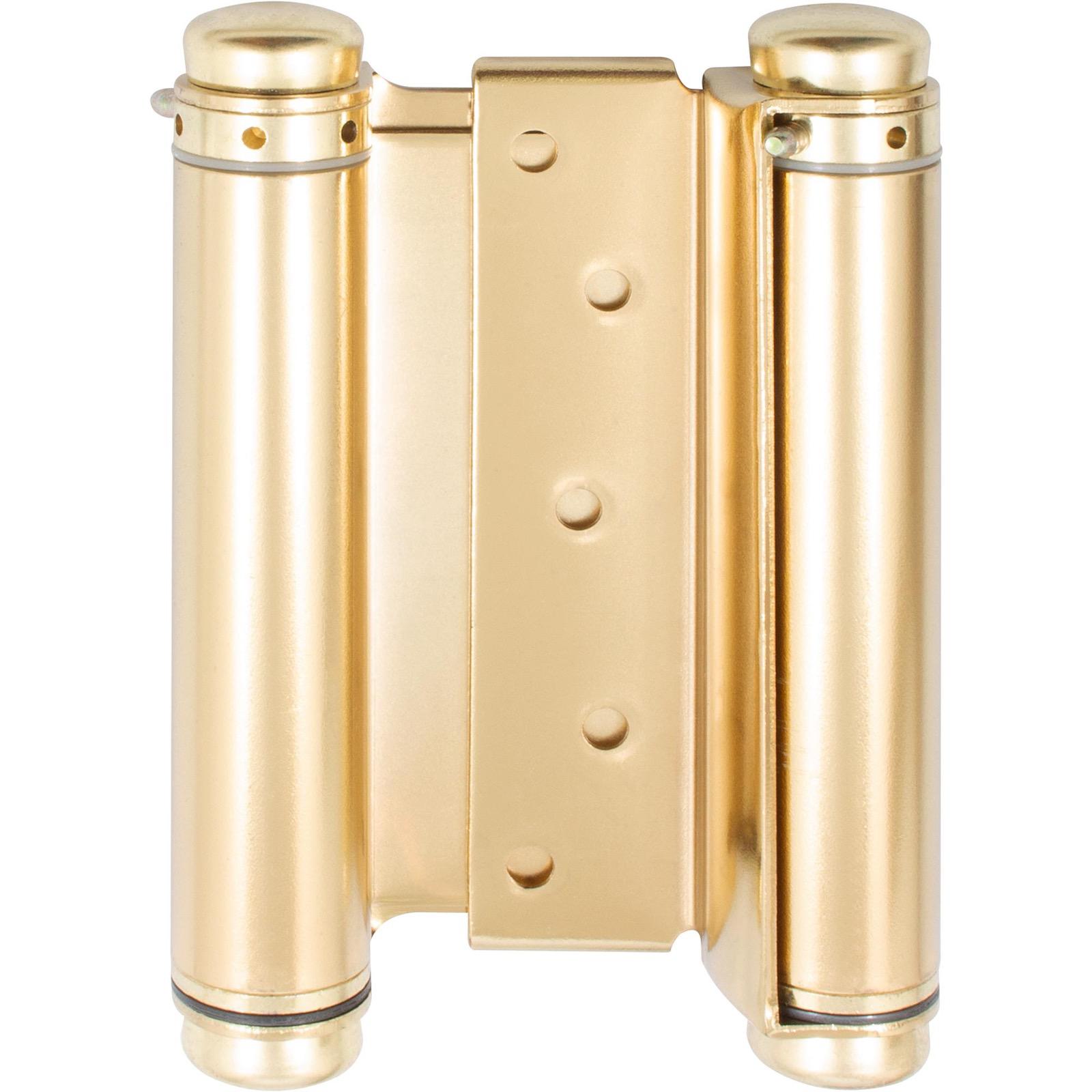 Stone Harbor Hardware Heavy-Duty Double Acting Spring Hinge, 6 Inches, Fits Doors 1-1/4" to 1-3/4" Thick, 1-Pack, Polished Brass