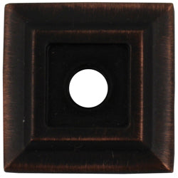 Stone Harbor Hardware Contemporary Square Backplate, 7/8" x 7/8", 2-Pack, Vintage Bronze