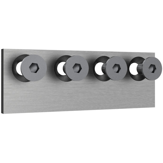 Stone Harbor Hardware Flat Track Connector for Track Extension, Satin Nickel