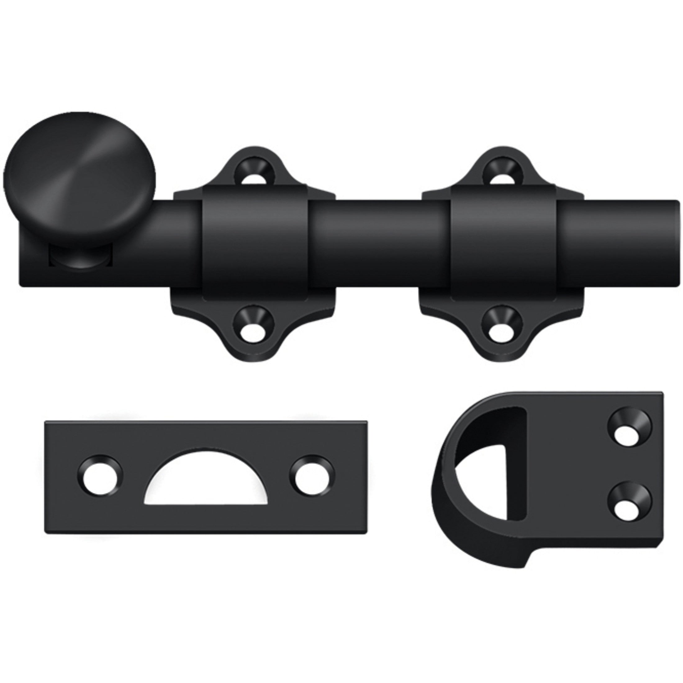 DDB425U19 4" Dutch Door Bolt - Matte Black