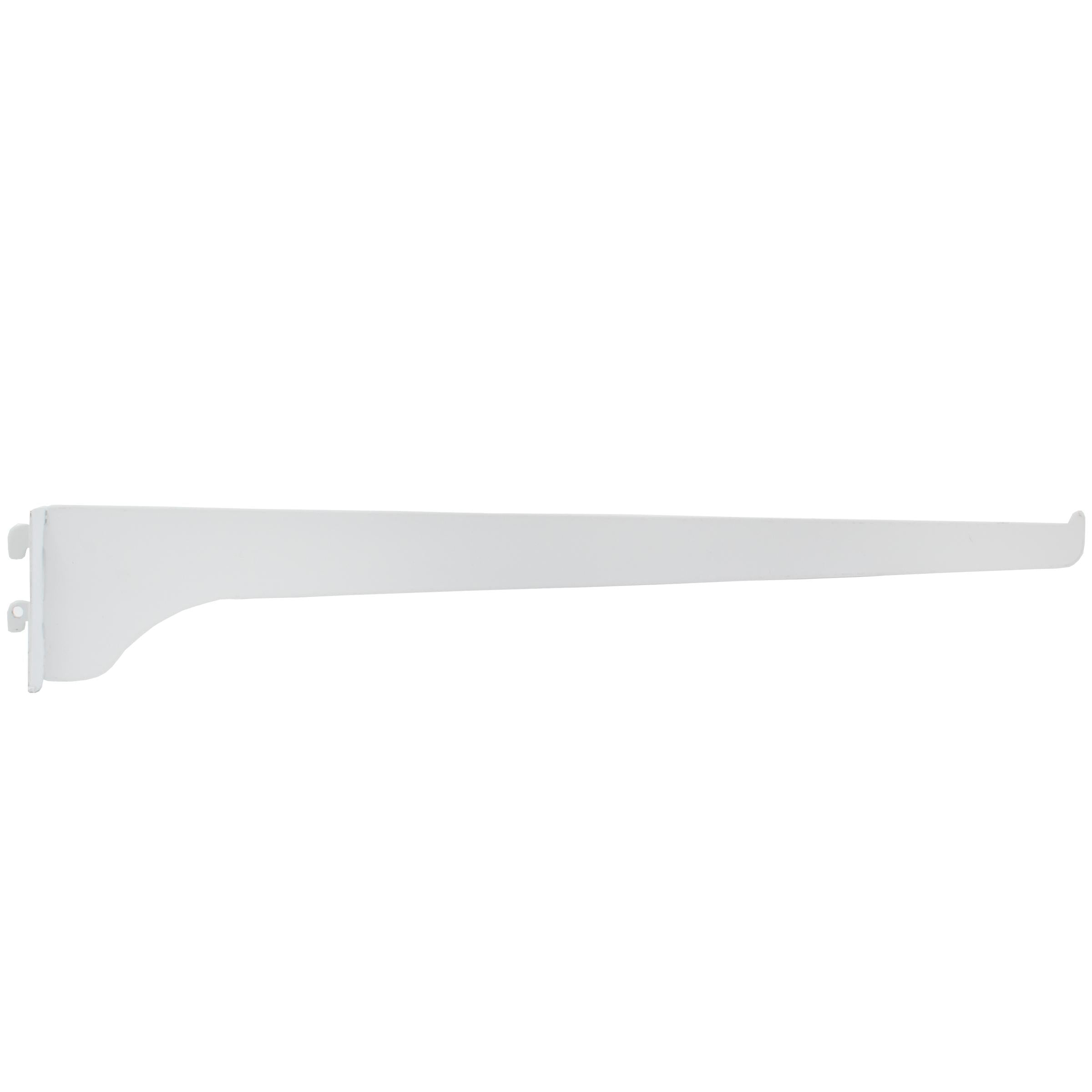 Stone Harbor Hardware Single Track Shelf Bracket, 14 Inches, White