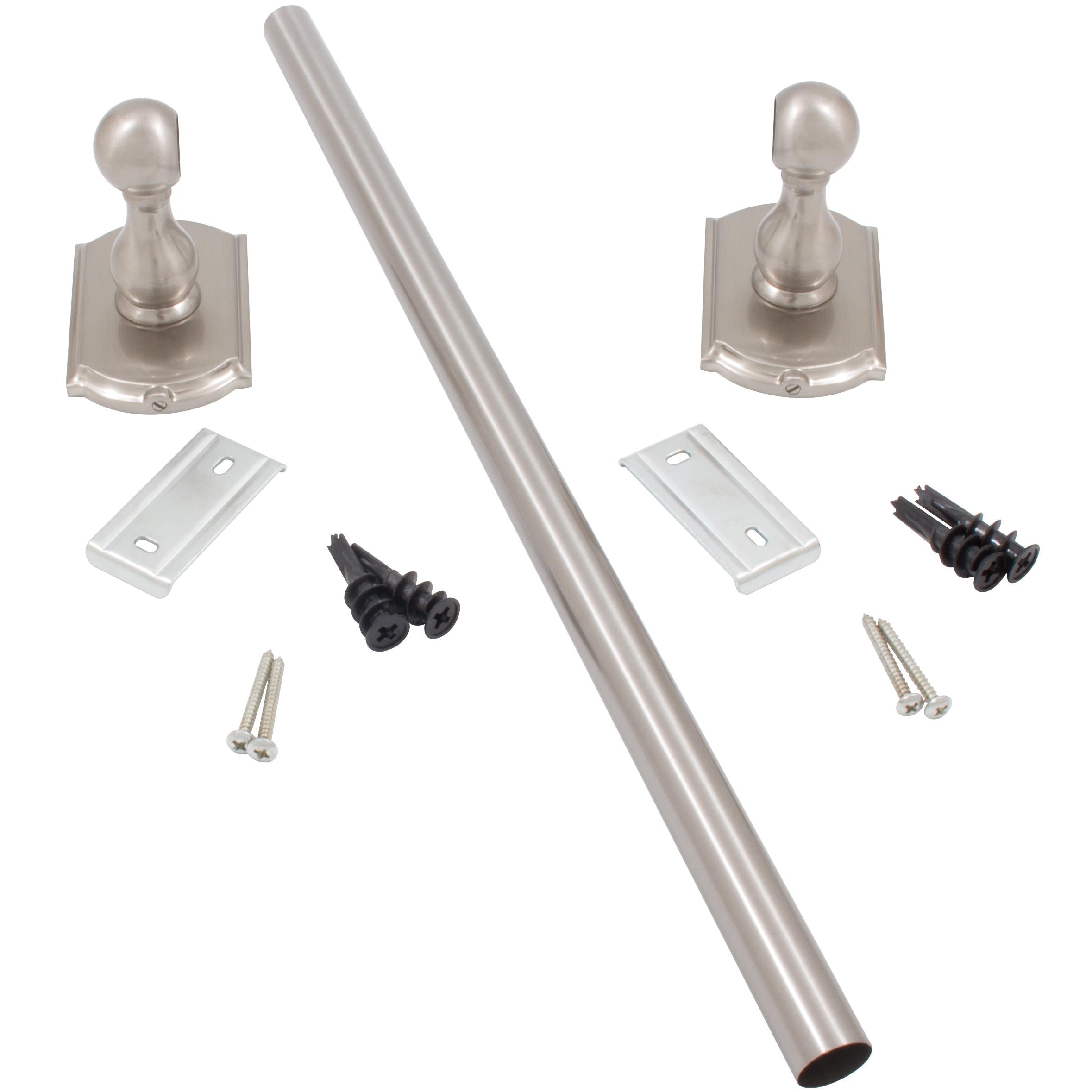 Stone Harbor Hardware Cambridge Towel Bar, 18 Inches, Satin Nickel