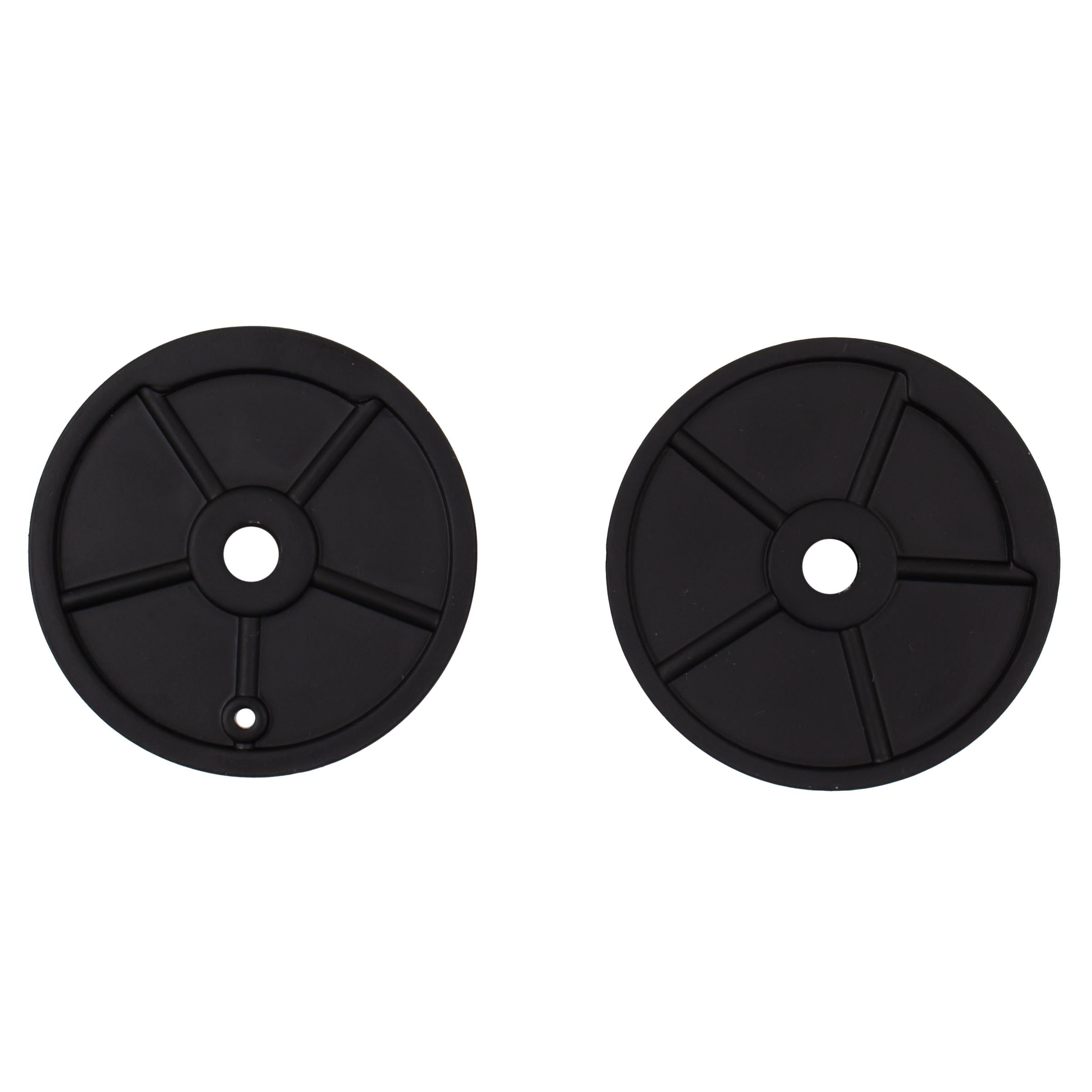 Stone Harbor Hardware Heavy-Duty Metal Pole Sockets, Fits Poles up to 1-3/8" Diameter, Matte Black