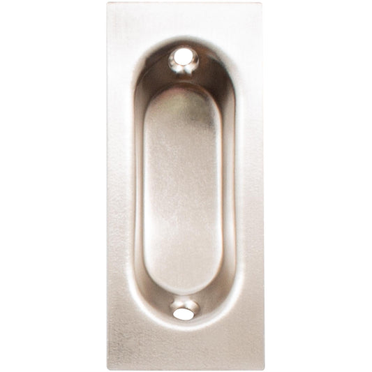 Stone Harbor Hardware Rectangular Flush Door Pull, 3-1/8" x 1-11/32" x 17/32", Satin Nickel