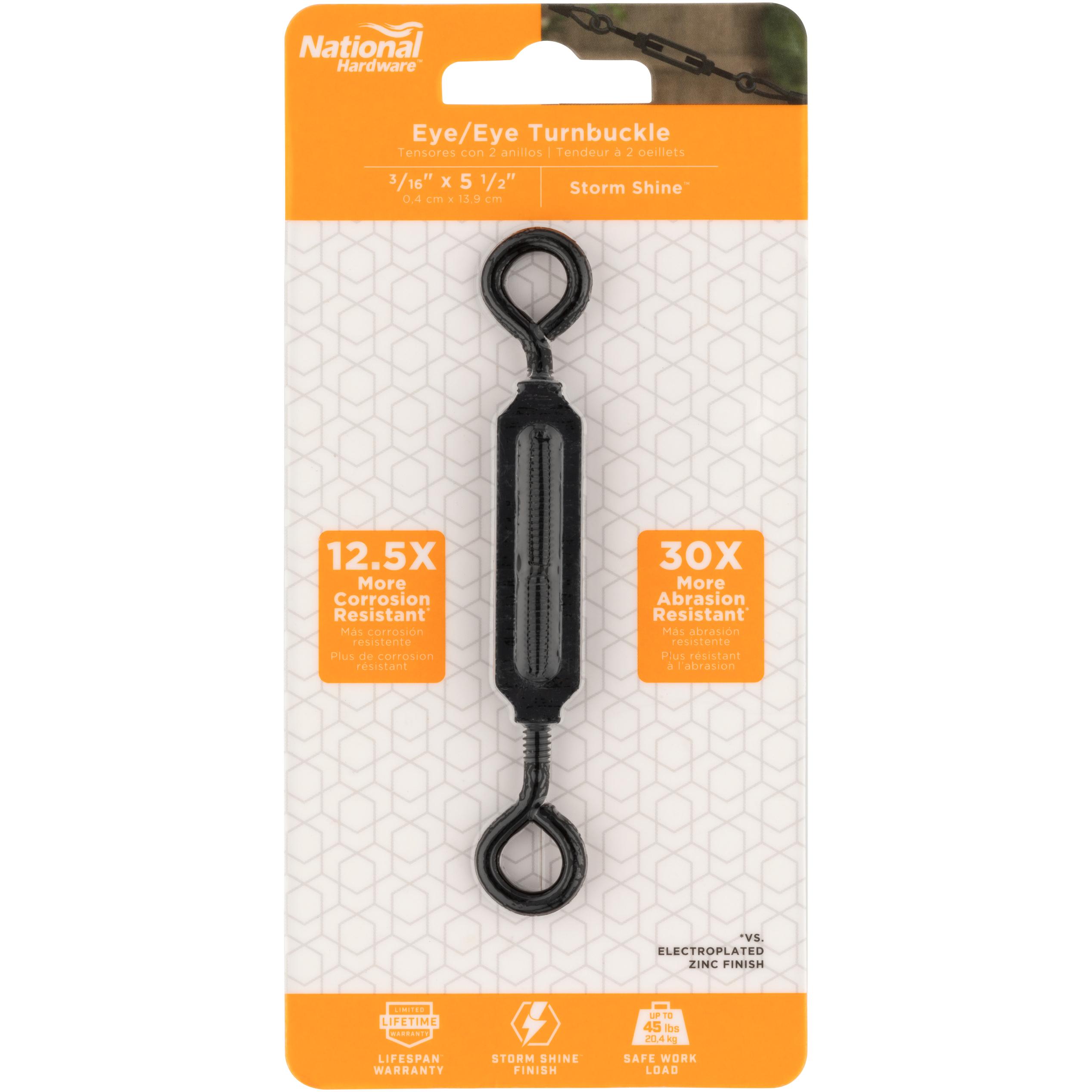 V2175 3/16" x 5-1/2" Turnbuckle Eye / Eye - Black