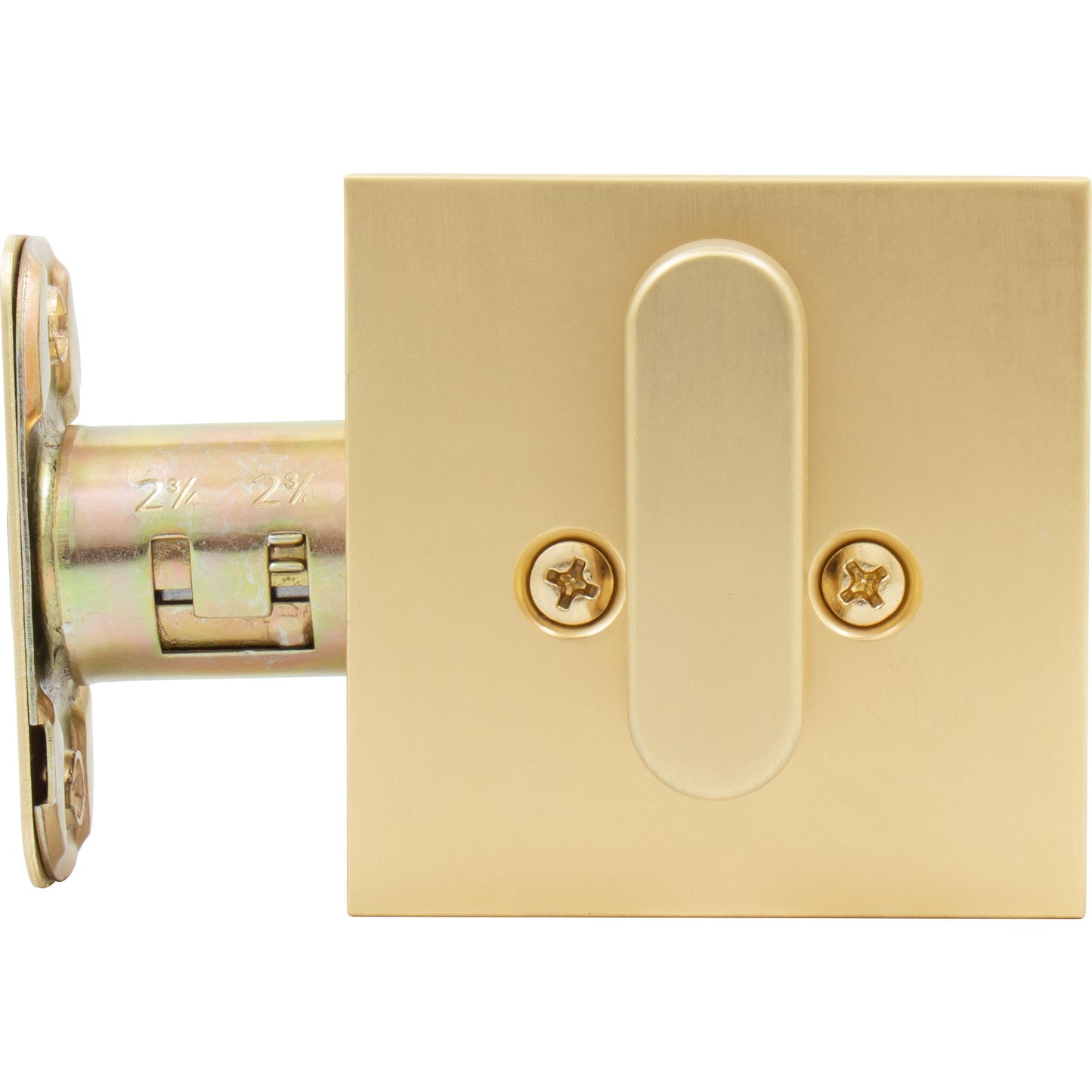 Stone Harbor Hardware Grade 3 Contemporary Square Deadbolt, SC Keyway, Satin Brass