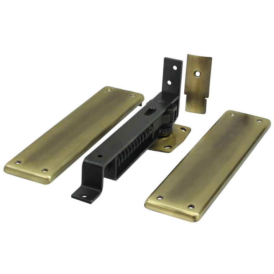 Deltana DASH95U5 Hold-Open Double Acting Floor Hinge - Antique Brass