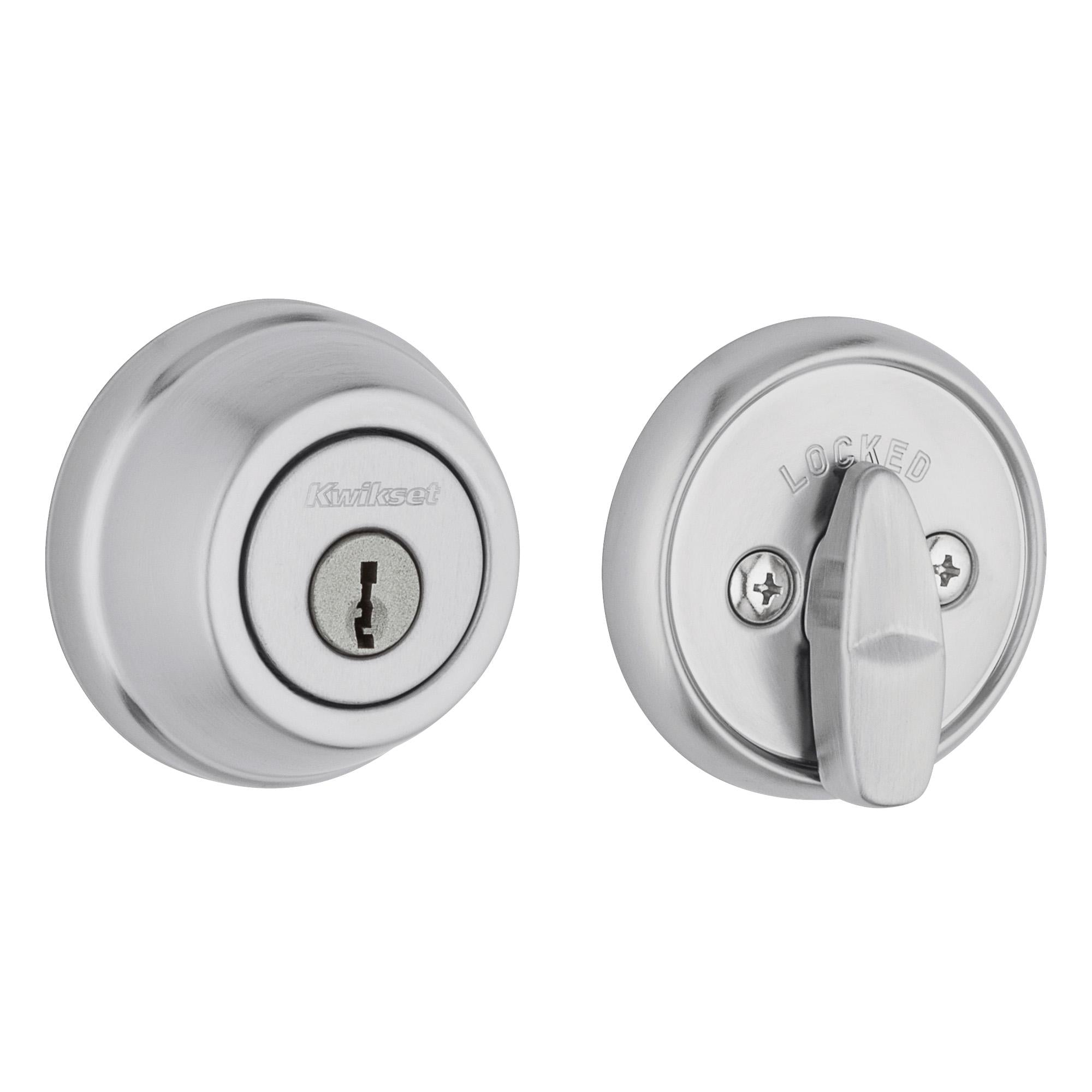 780 26D 6AL STRKP K3 1-Cyl Deadbolt - Satin Chrome