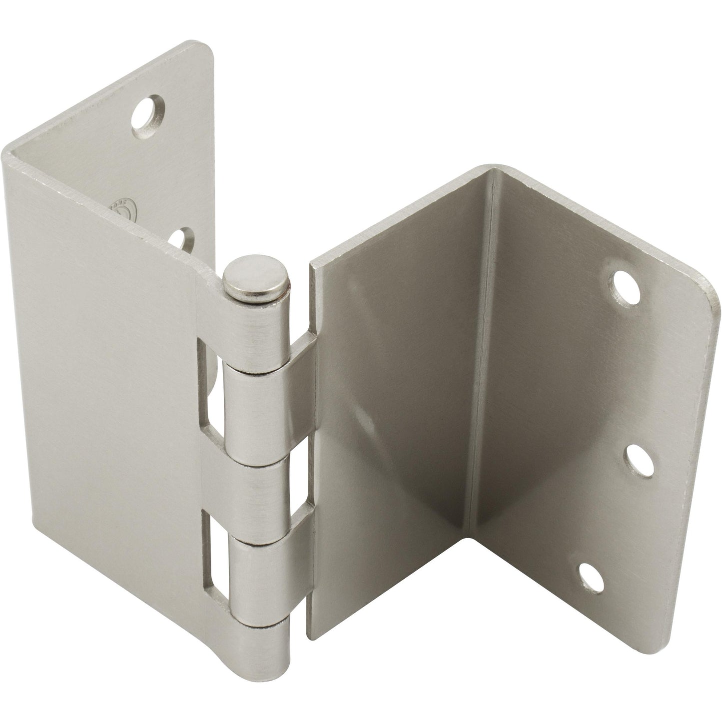 Stone Harbor Hardware Swing Clear Offset Hinge, 3-1/2 Inches, 1/4" Radius Corner, Fits Doors 1-3/8" to 1-3/4" Thick, 1-Pack, Satin Nickel