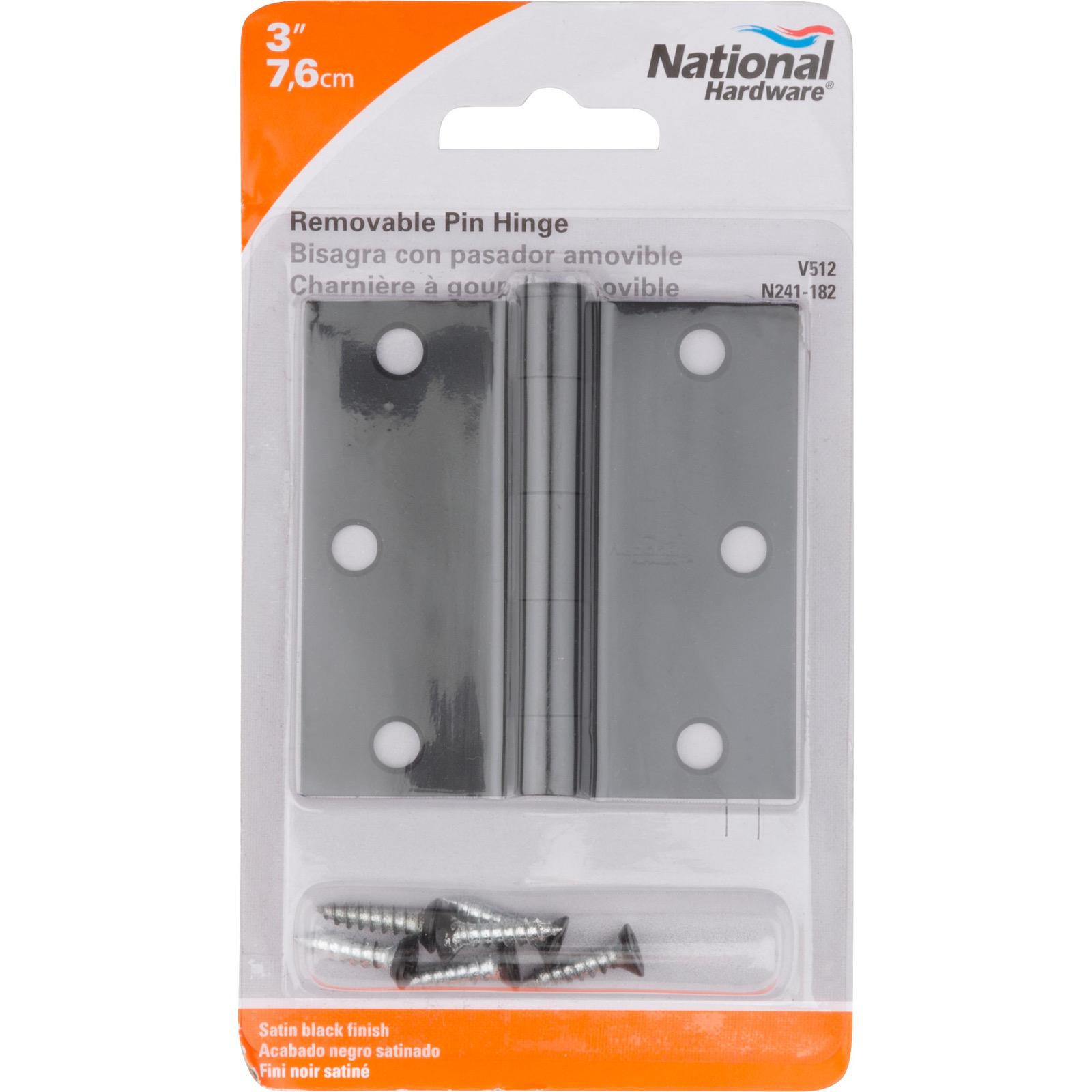 V512 3" SQR Hinge 1/pk - Black