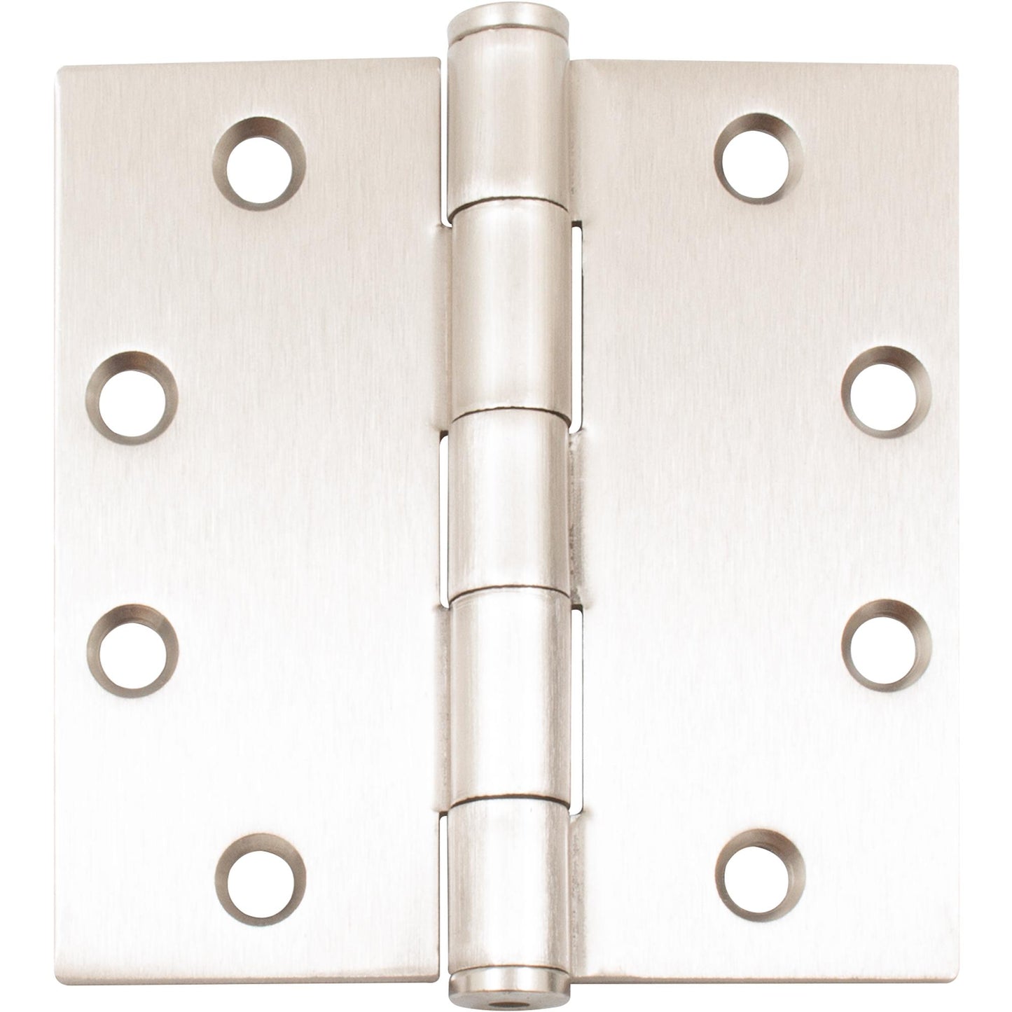 Stone Harbor Hardware Commercial Grade Plain Bearing Hinge, 4-1/2 Inches, Square Corner, .134 Gauge, Satin Nickel