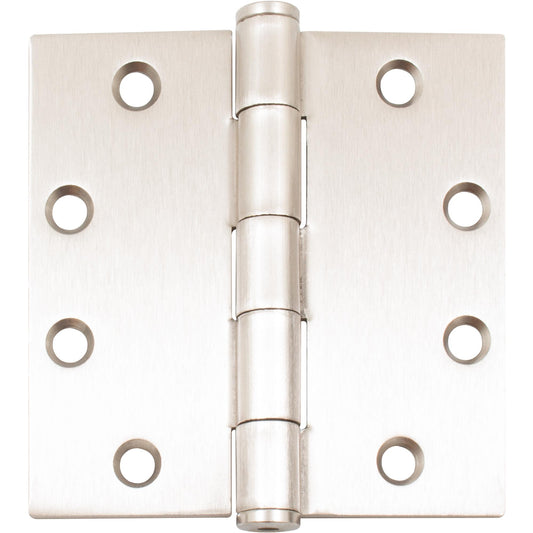 Stone Harbor Hardware Commercial Grade Plain Bearing Hinge, 4-1/2 Inches, Square Corner, .134 Gauge, Satin Nickel