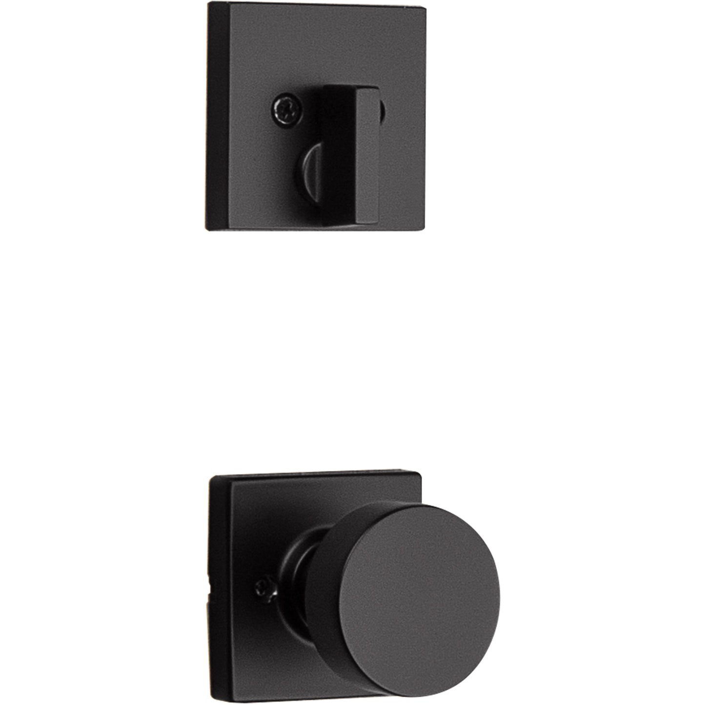 Pismo Knob with Square Trim - 971 Series Handleset Trim - Interior Only