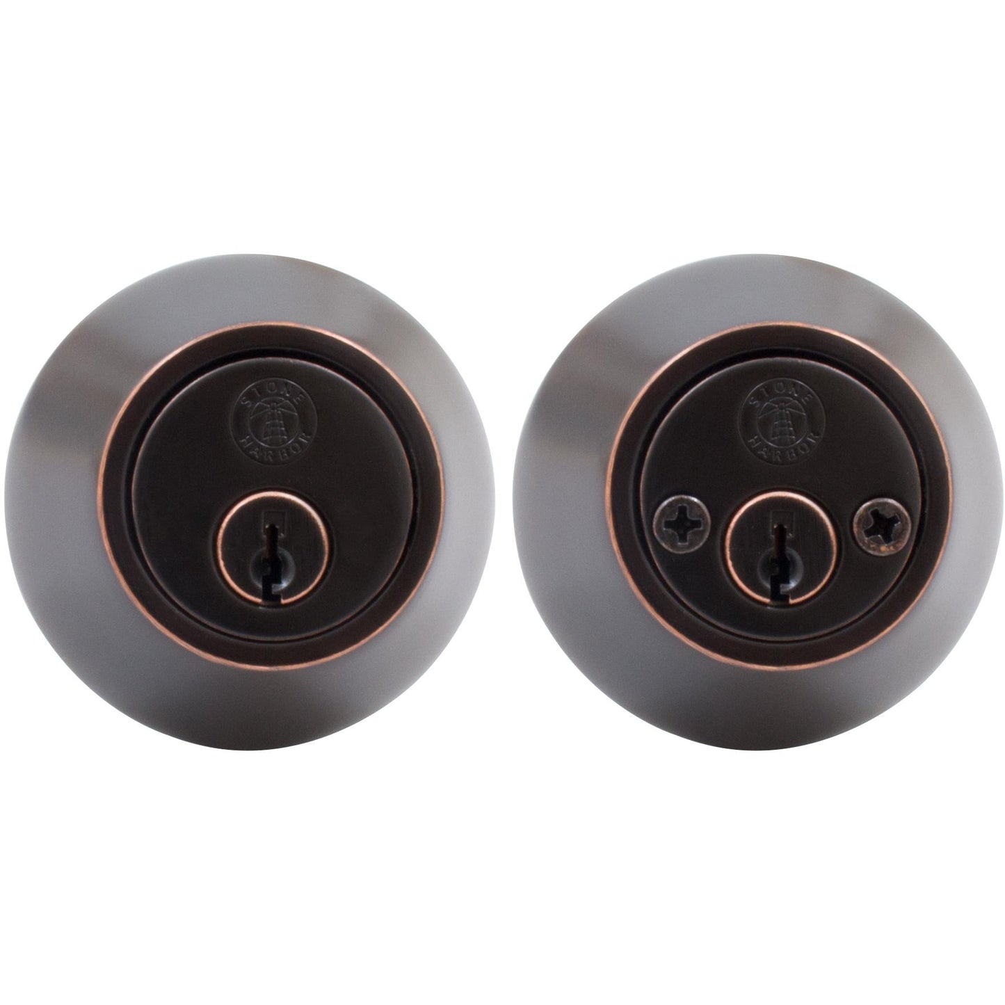 Stone Harbor Hardware Grade 3 Deadbolt, Double Cylinder, KW Keyway, Vintage Bronze