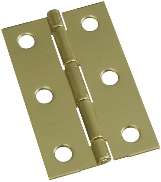 V1801 2-1/2" x 1-9/16" Hinge 2/pk - Polished Brass