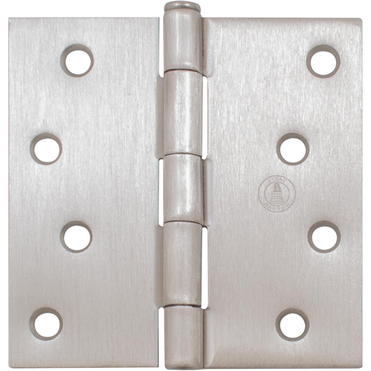 Stone Harbor Hardware 4" Door Hinges, Square Corner, Satin Nickel, 3-Pack