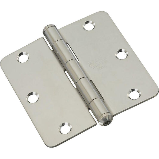 National Hardware - V514RC 3-1/2" 1/4R Standard Hinge 1/pk - Stainless