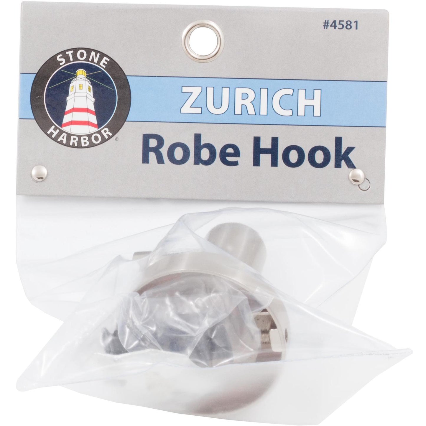 Stone Harbor Hardware Zurich Robe Hook, Satin Nickel