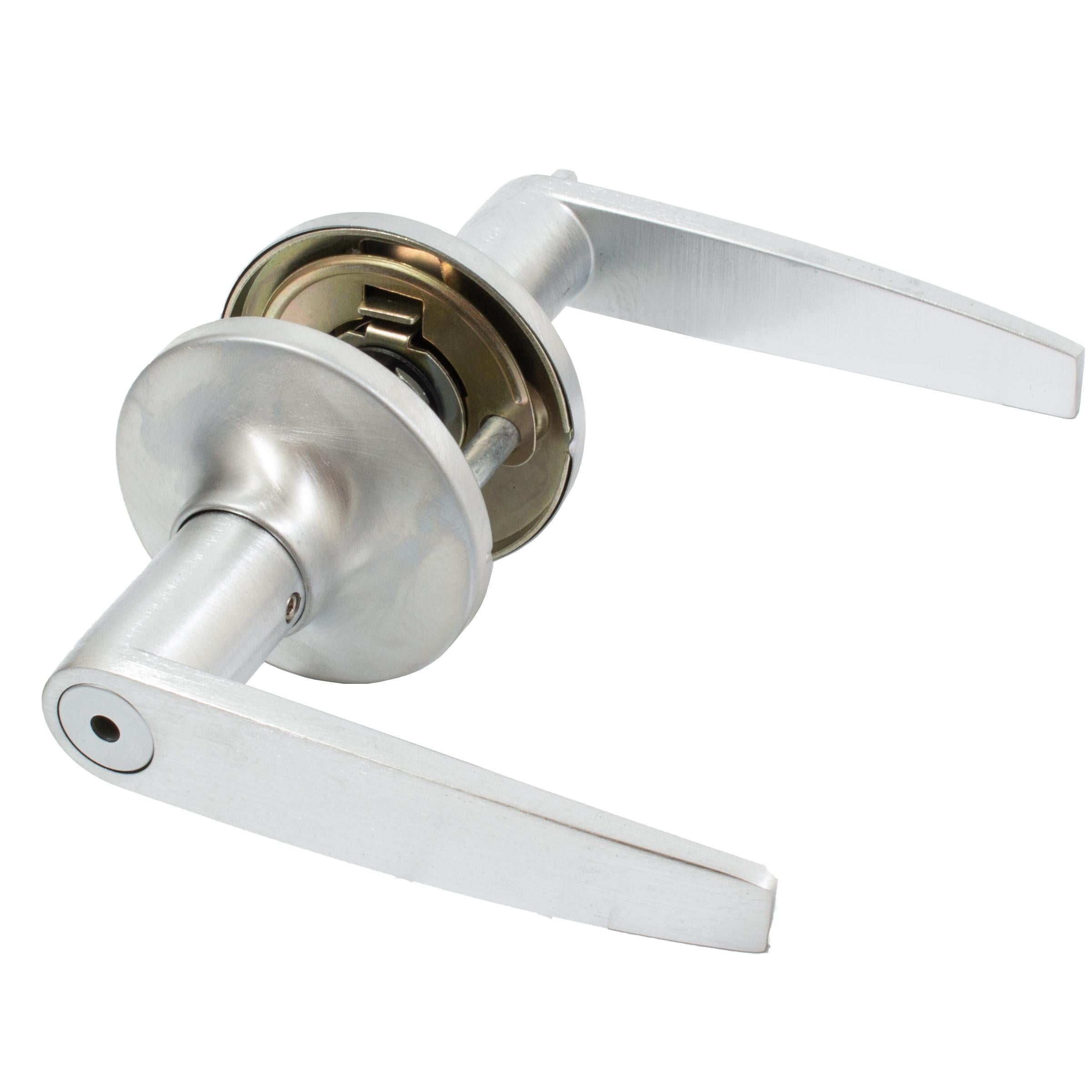 Stone Harbor Hardware Tucson Door Lever, Privacy (Bed/Bath) Latch, Satin Chrome