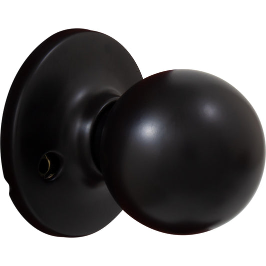 Stone Harbor Hardware Ball Door Knob, Dummy (Non-Turning) Latch, Matte Black
