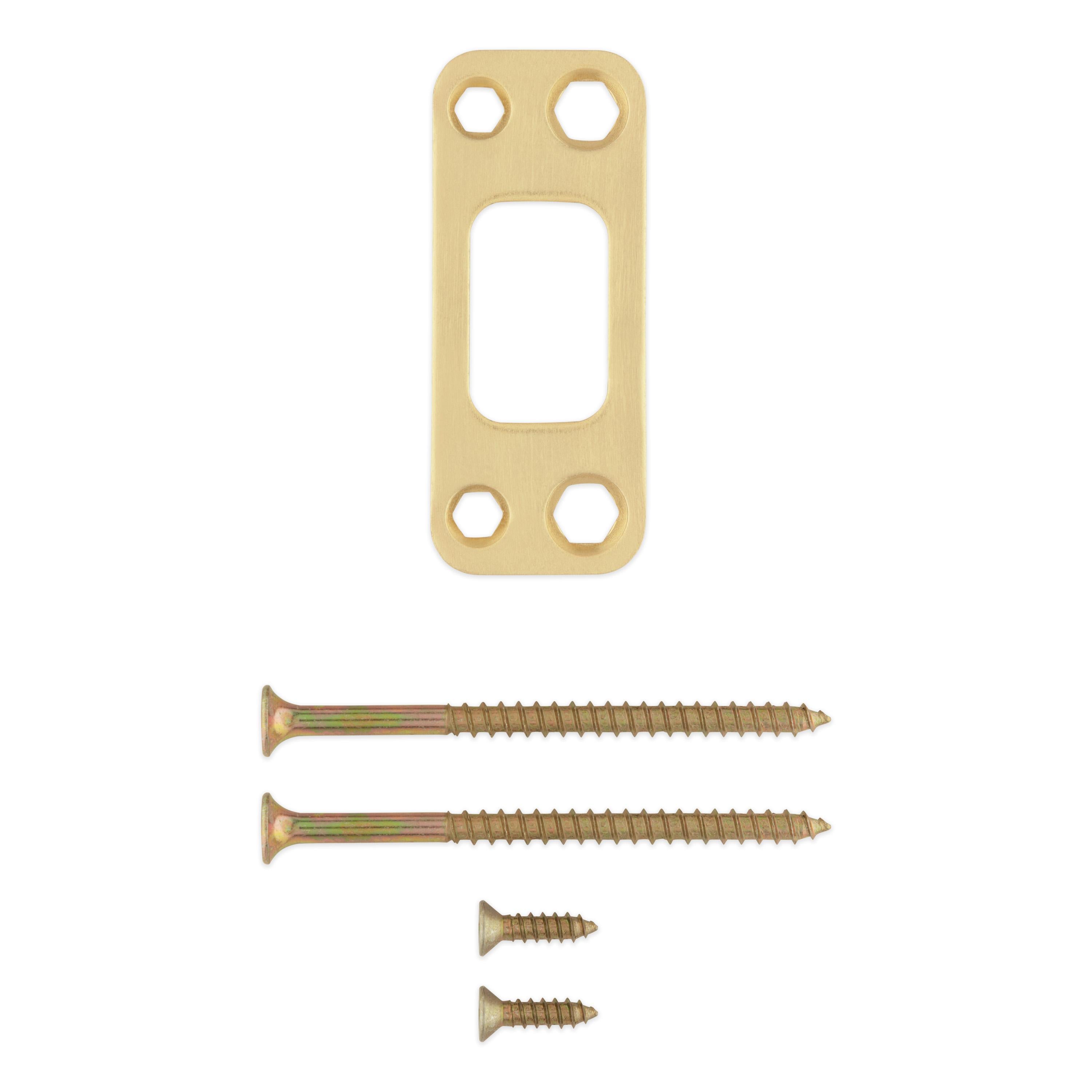 820050-007 2-3/4" x 1-1/8" RC Deadbolt Security Strike - Satin Brass