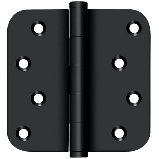 4.0" x 5/8R Solid Brass Hinge 2/pk - Matte Black