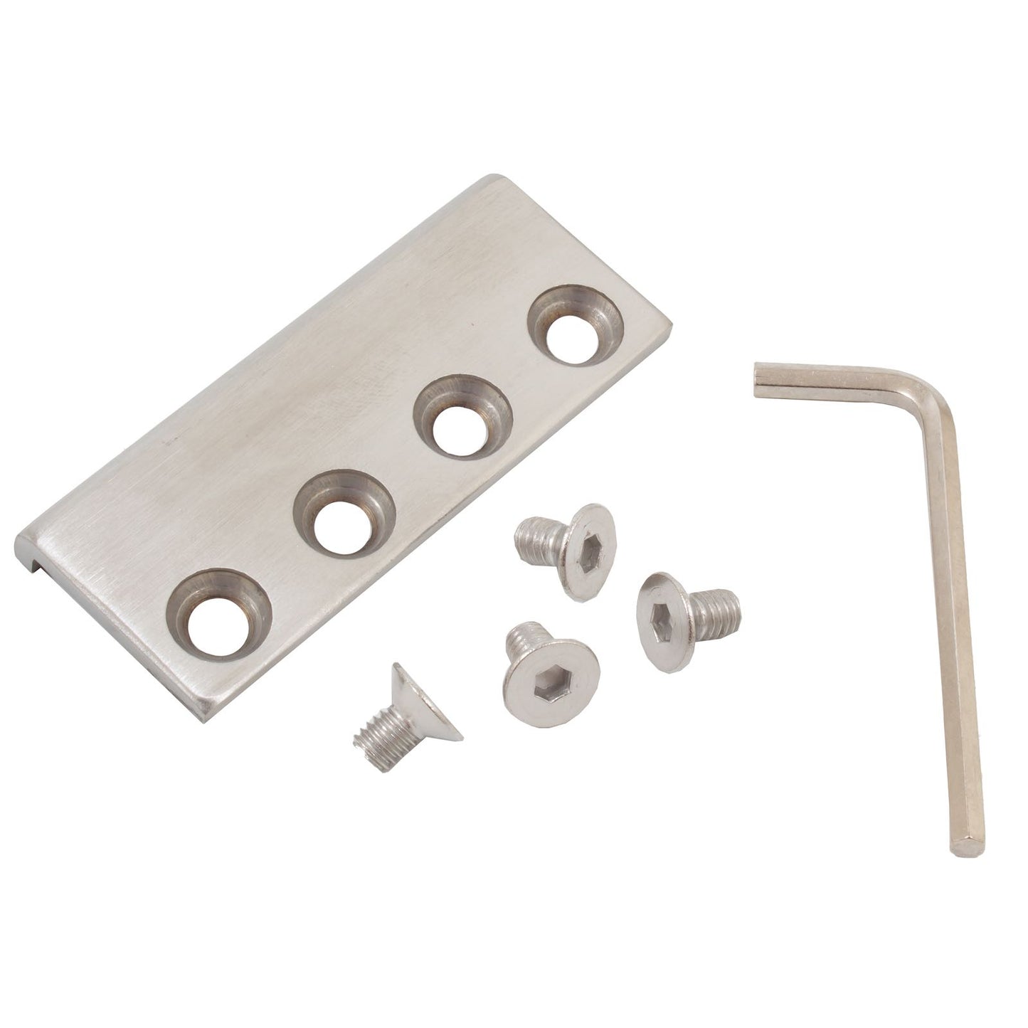 Stone Harbor Hardware Converging Plate for Flat Track Sliding Door Sets, Satin Stainless Steel
