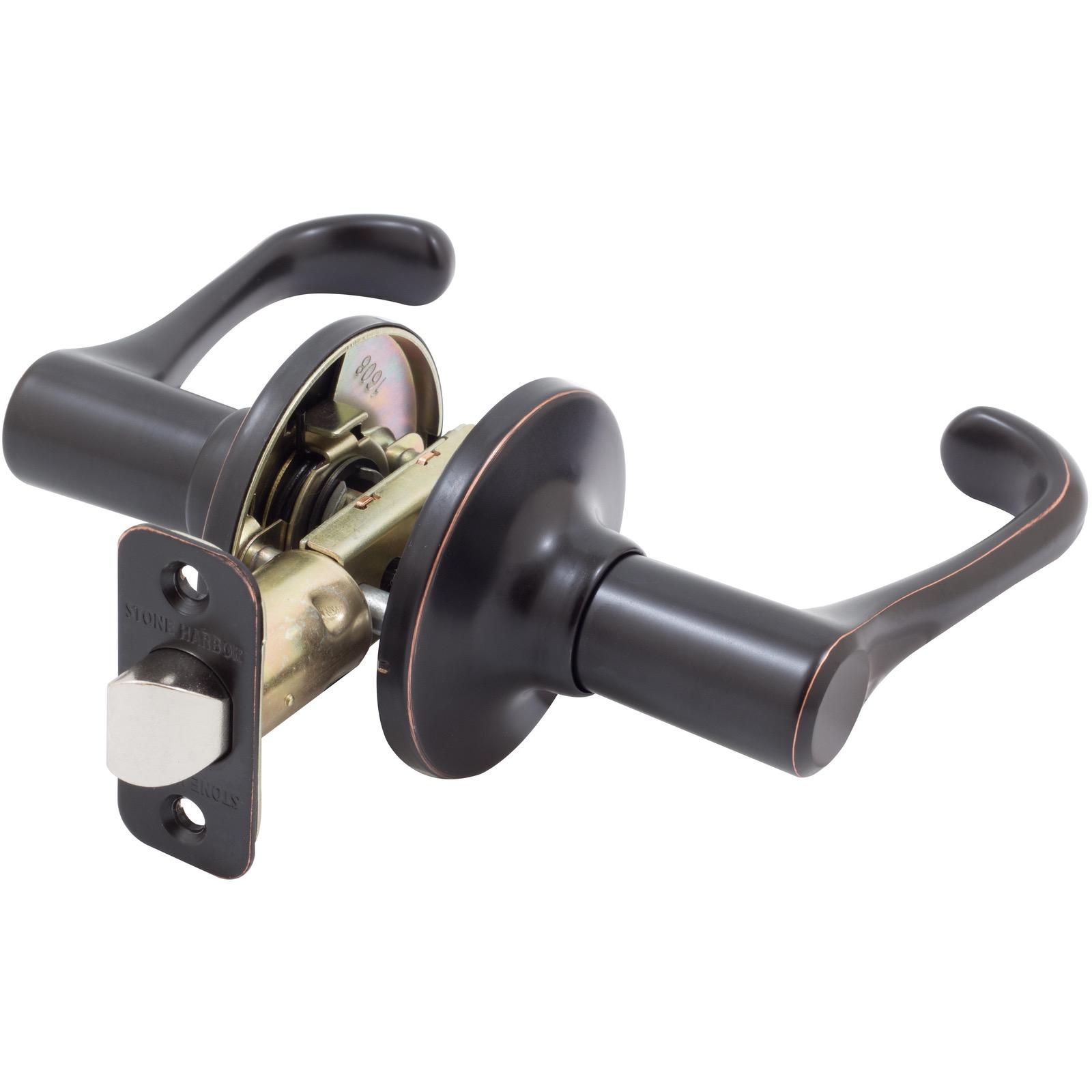 Stone Harbor Hardware Memphis Door Lever, Passage (Hall/Closet) Latch, Vintage Bronze