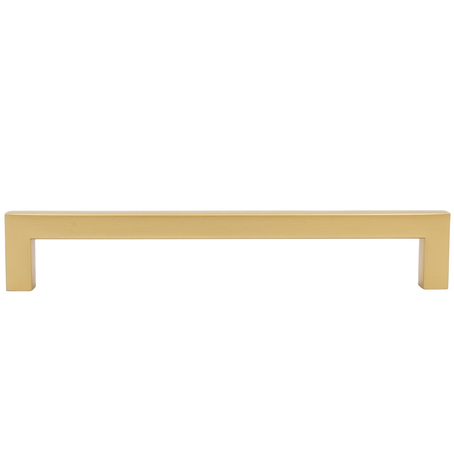 Stone Harbor Hardware Contemporary Square Cabinet Pull, 160 Millimeters, Stainless Steel Base Material, Satin Brass