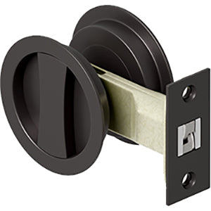 SDRP218U10B Sliding Door Round Passage Lock - Oil-Rubbed Bronze